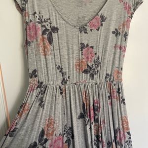 Torrid Gray Floral Dress